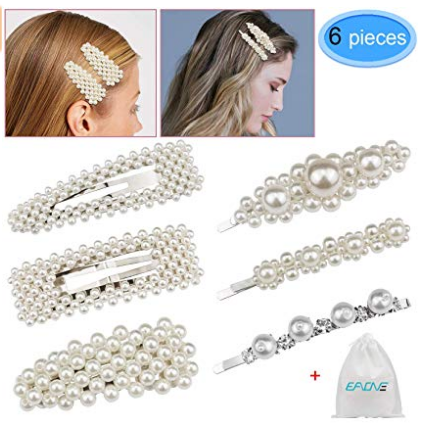 Beautiful Pearl Hair Clips for Women