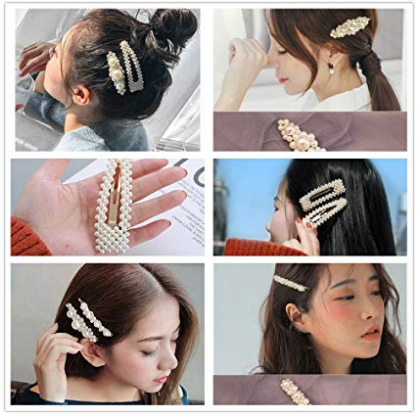 Beautiful Pearl Hair Clips for Women