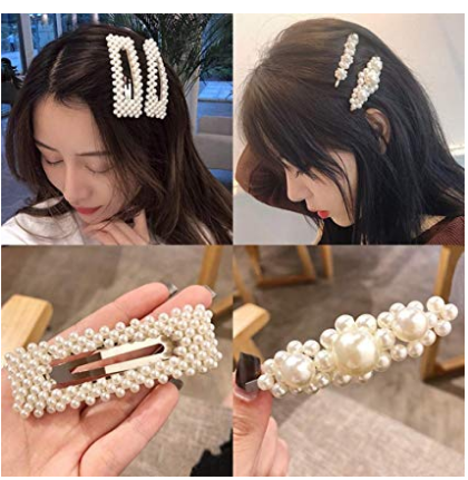 Beautiful Pearl Hair Clips for Women